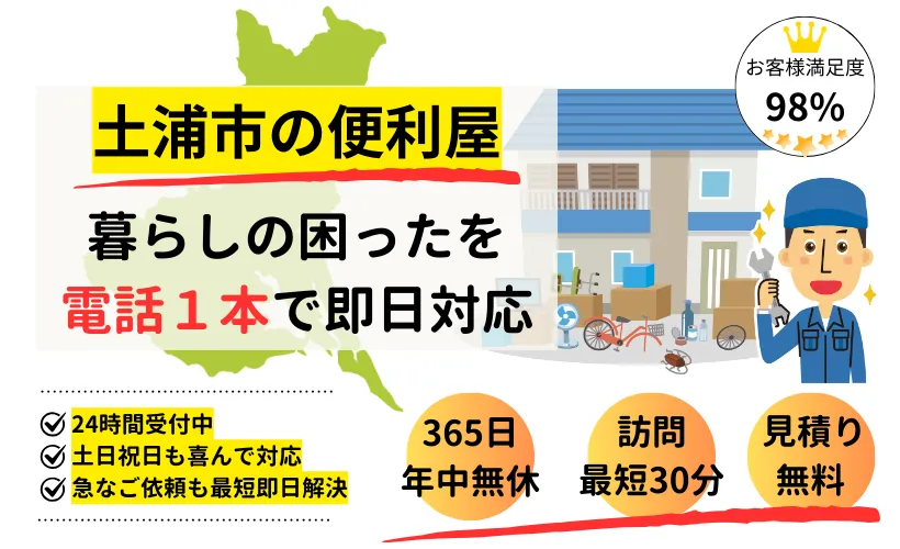 茨城県土浦市の便利屋なら、お助け用心棒にお任せ